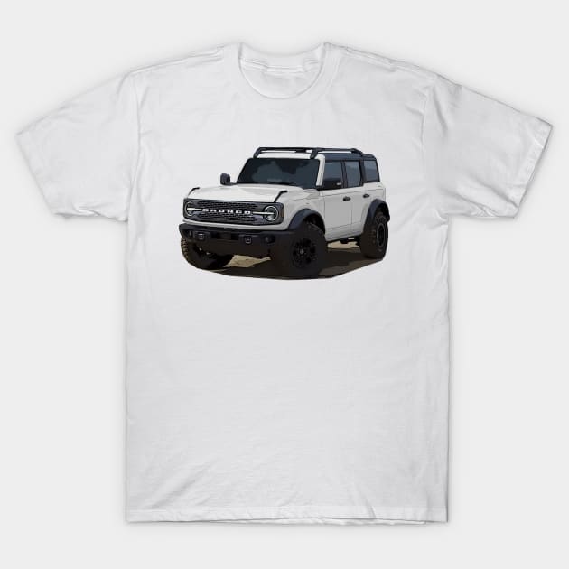 2021 Ford Bronco 4 Door Oxford White T-Shirt by Woreth